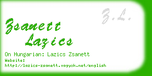 zsanett lazics business card